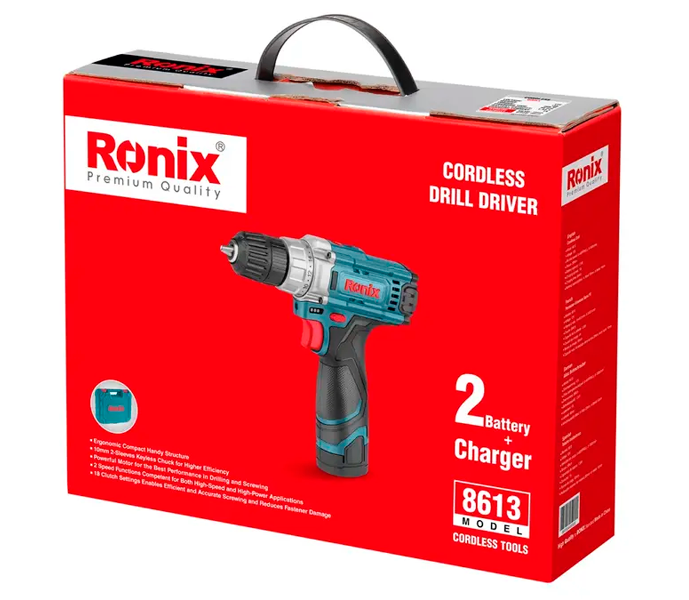 Mașină de înșurubat cu acumulator RONIX 8613 12V 1.5Ah-10