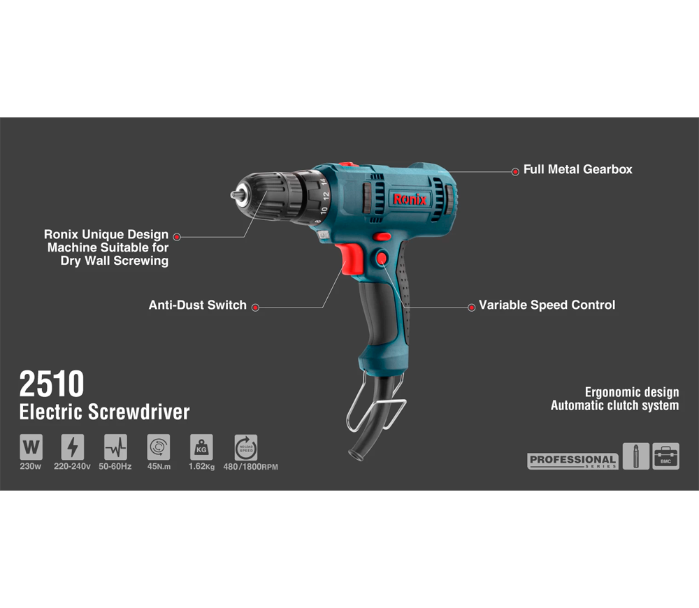 Mașină de înșurubat RONIX 2510 230w-9