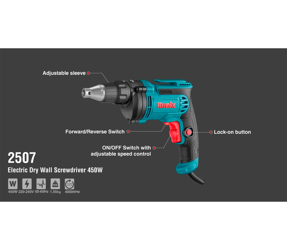Mașină de înșurubat pentru regips RONIX 2507 450w-11