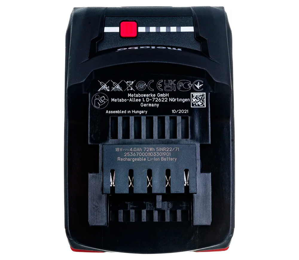 Аккумулятор LiHD METABO 625367000 Слайдер 18В 4Ач-5
