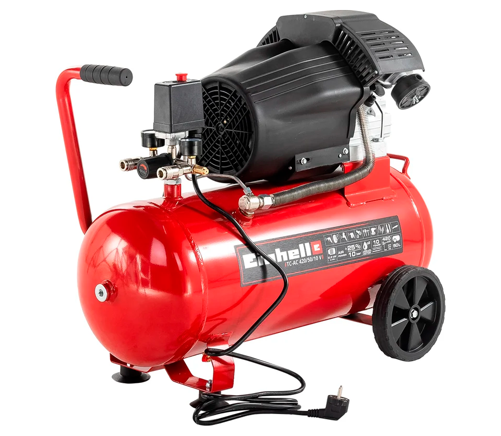 Компрессор EINHELL TC-AC 420/50/10 V 420л/мин 50л-2