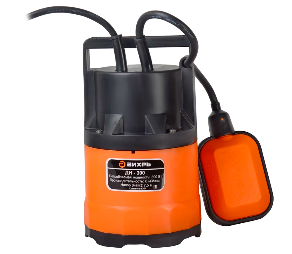 Pompă de drenaj VIHRI ДН-300 300w 8000l/h