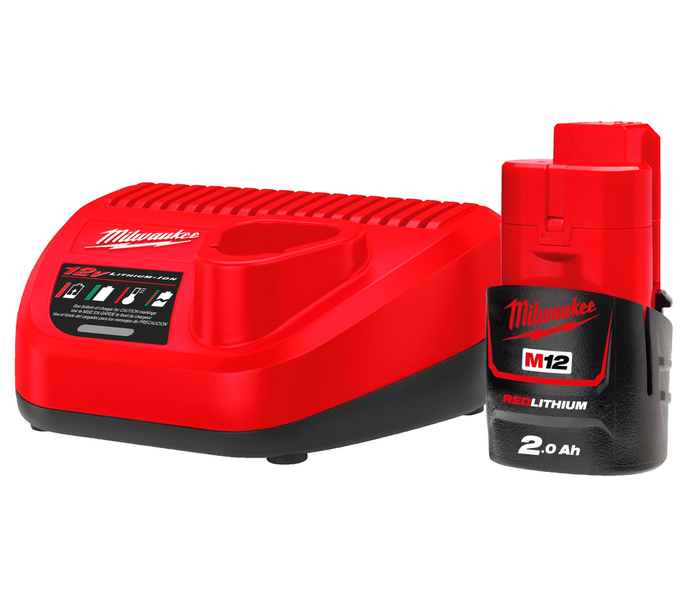 Set încărcător + acumulator MILWAUKEE M12NRG-201 36w 12V 3A