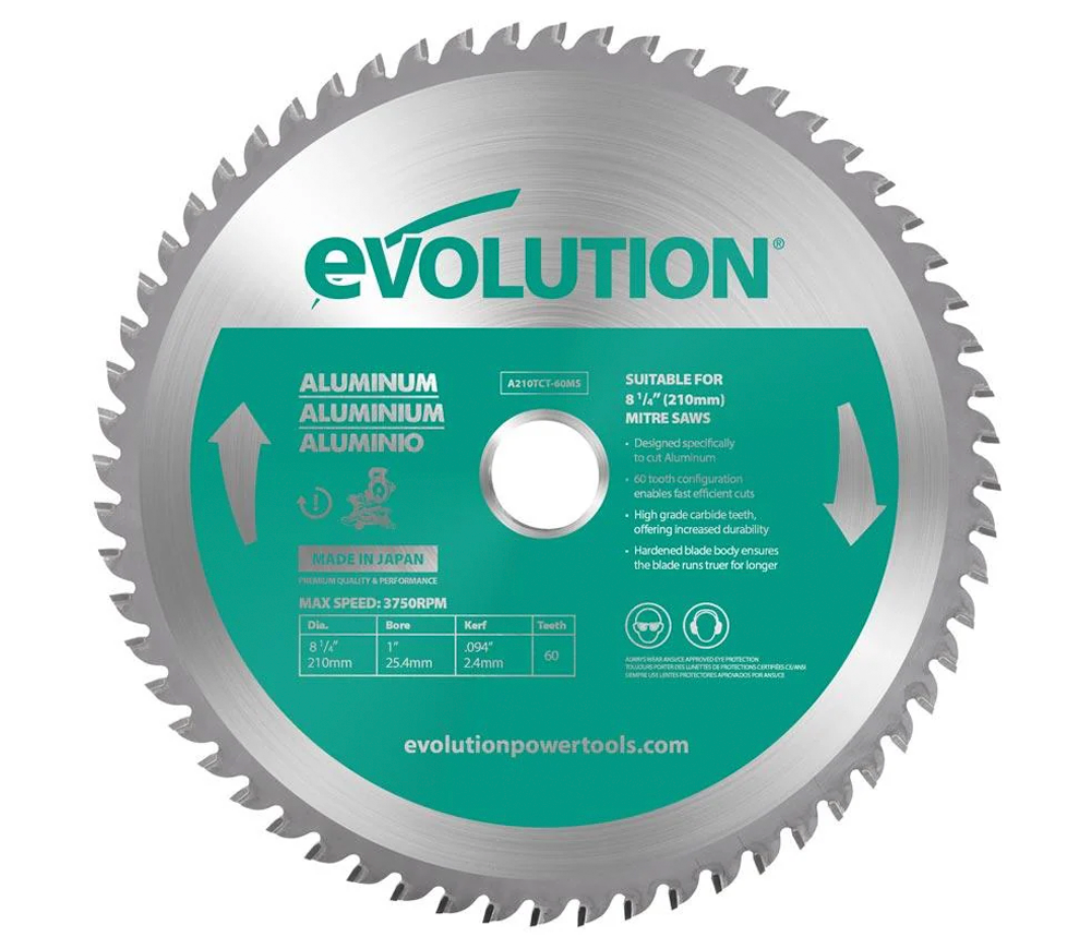 Disc pentru fierastrau electric EVOLUTION A210TCT-60MS 210mm 2.4mm
