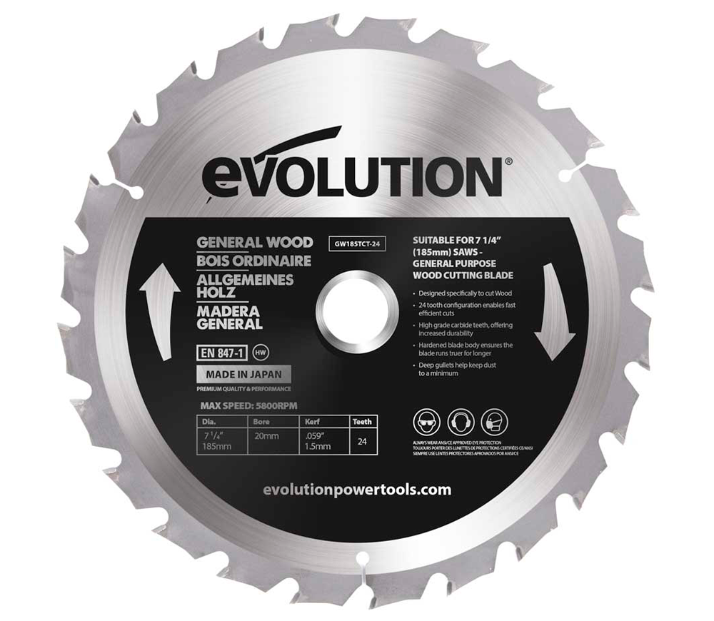 Disc pentru fierastrau electric EVOLUTION GW185TCT-24 185mm 1.5mm