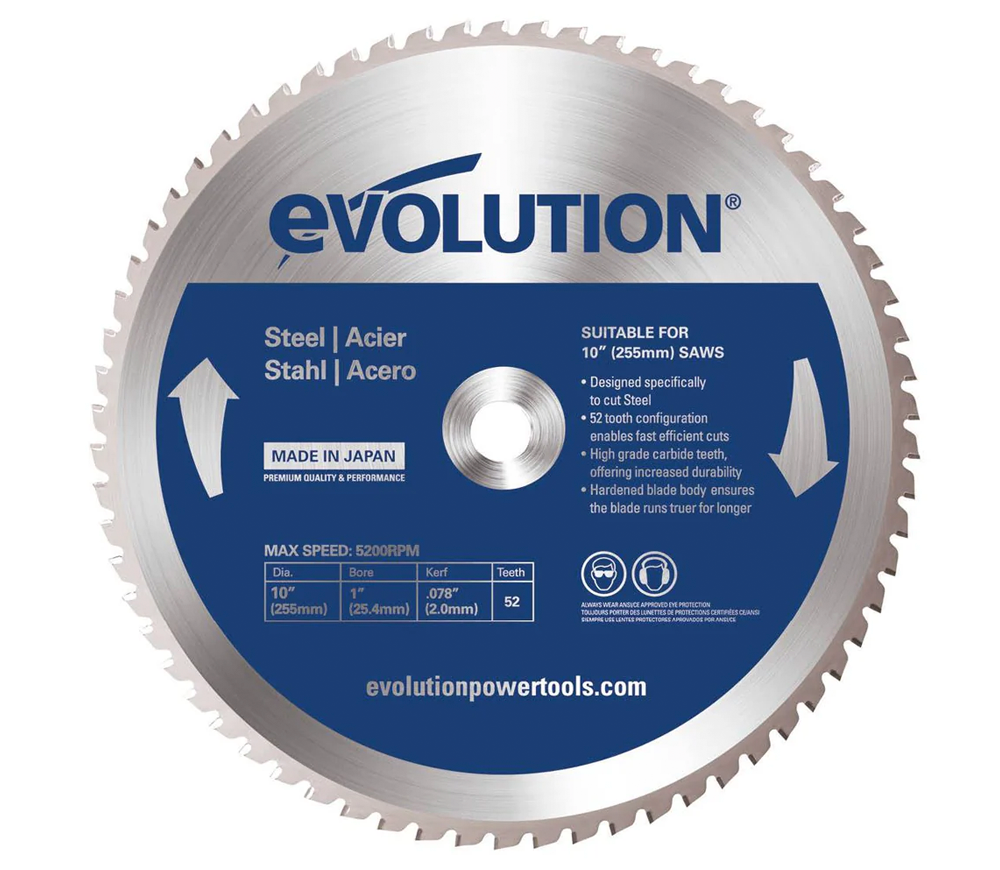 Disc pentru fierastrau electric EVOLUTION M255TCT-52MS 255mm 2mm