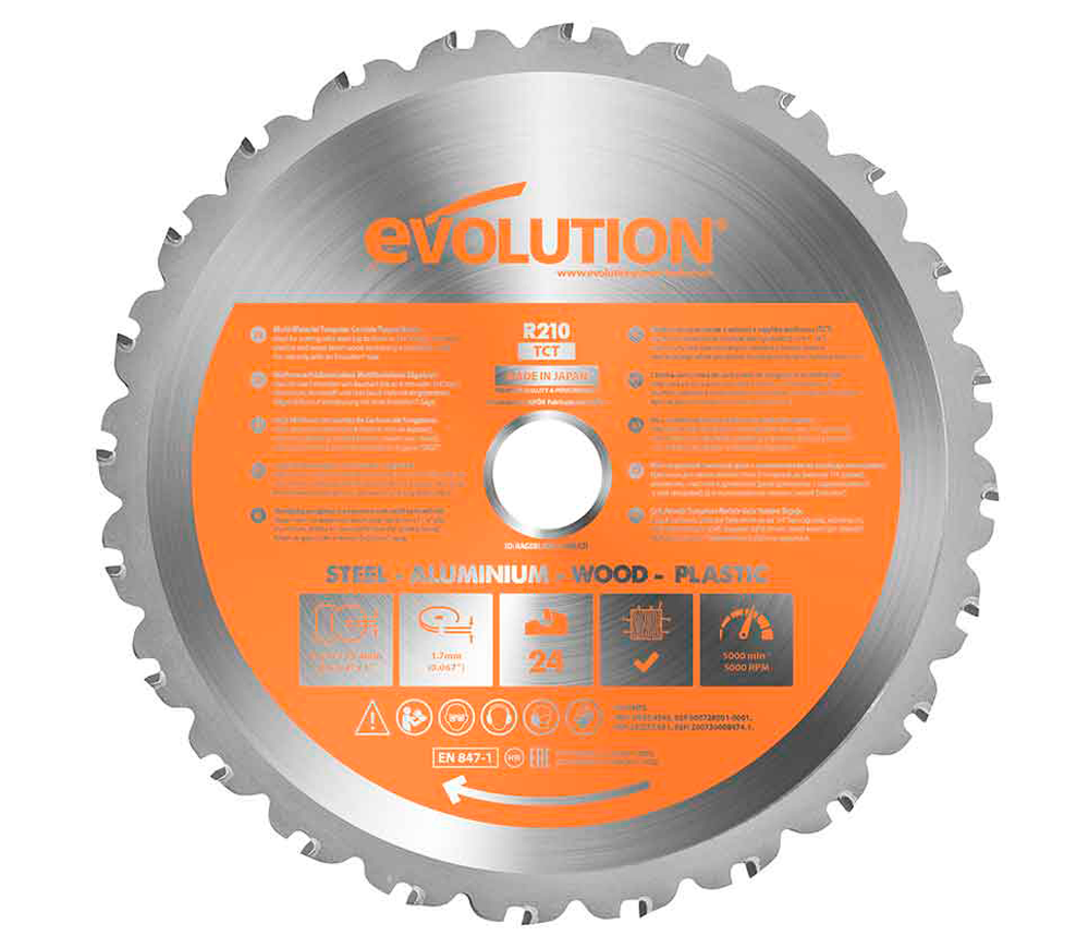 Disc pentru fierastrau electric EVOLUTION RAGEBLADE210M 210mm 1.7mm