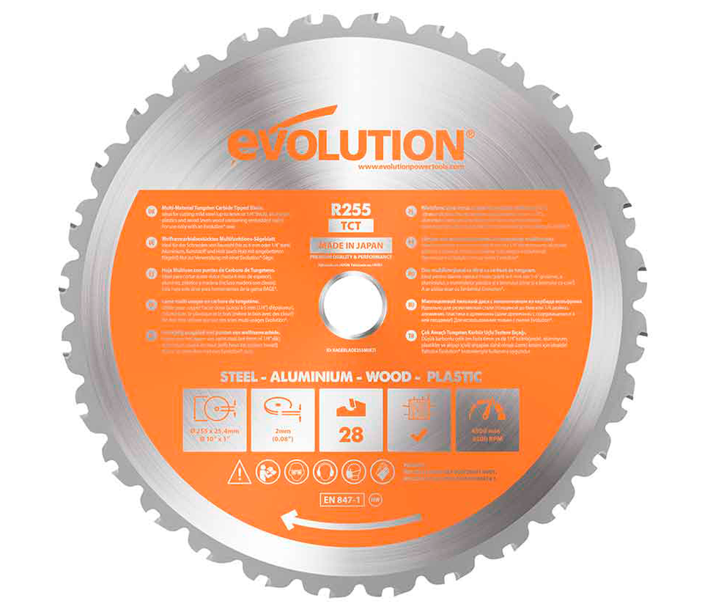 Disc pentru fierastrau electric EVOLUTION RAGEBLADE255M 255mm 2mm