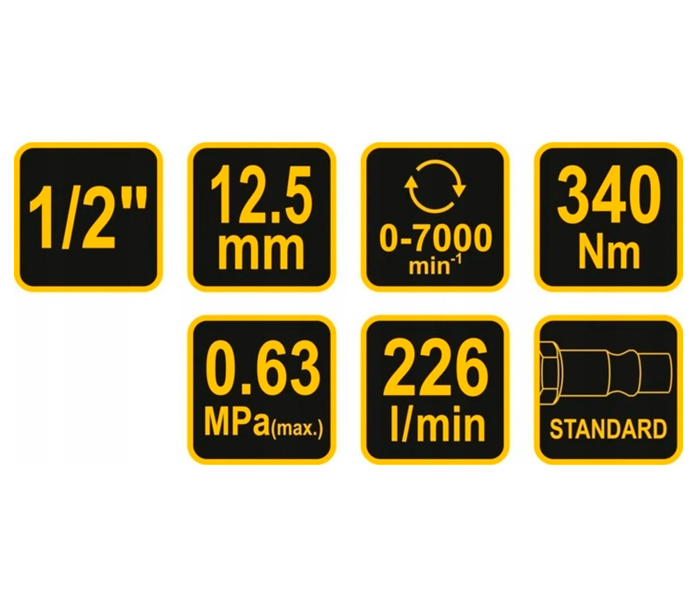 Mașină de înșurubat cu impact pneumatică Vorel VOR81100 340Nm 7000rot/min-3