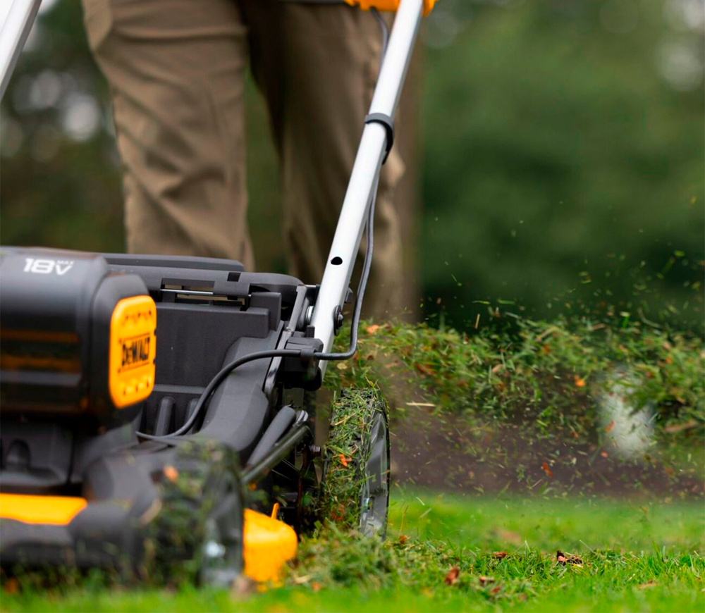 Mașină de tuns gazonul cu acumulator DEWALT DCMWSP156W2-QW 530mm 2x18V 8Ah-9