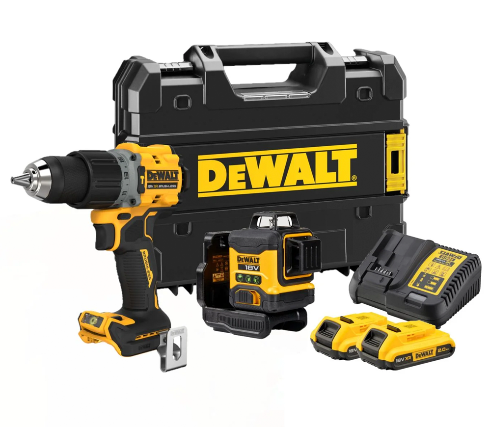Set de instrumente cu acumulator DEWALT DCK2095D2T-QW 18V 2Ah