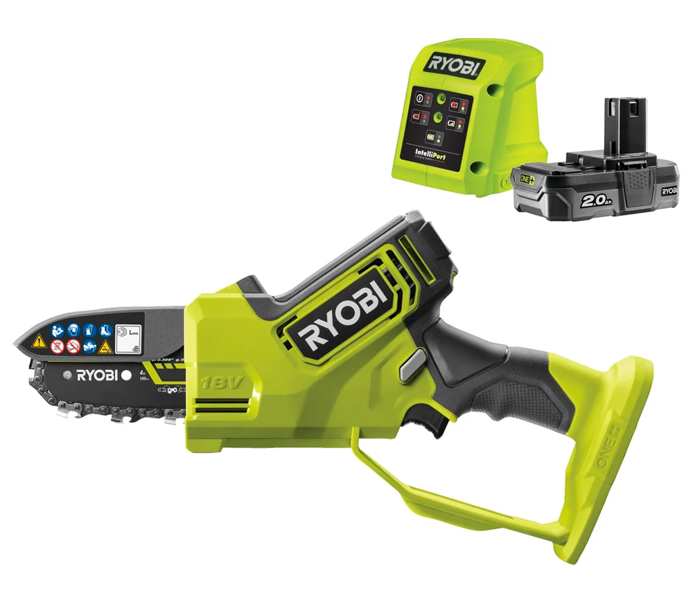 Цепная пила аккумуляторная RYOBI RY18PSX10A-120 100мм 18В 2Ач