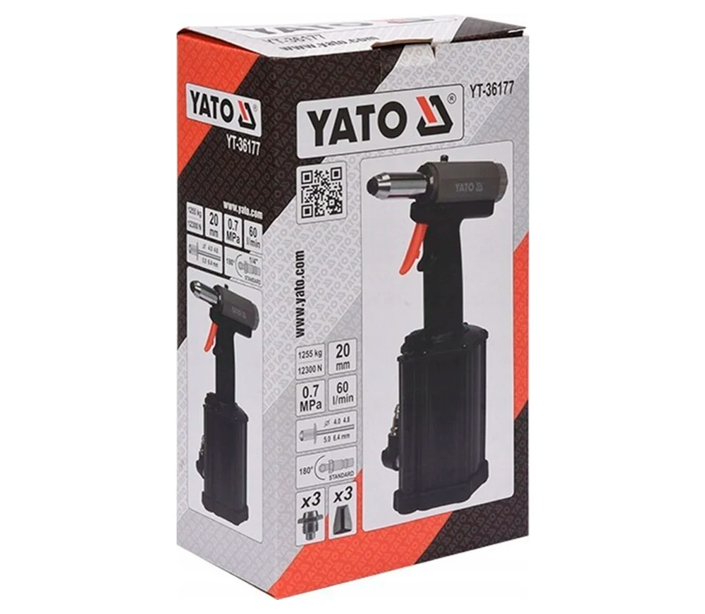 Mașină pneumatică de nituire YATO YT36177 4-6.4mm 7bar-5
