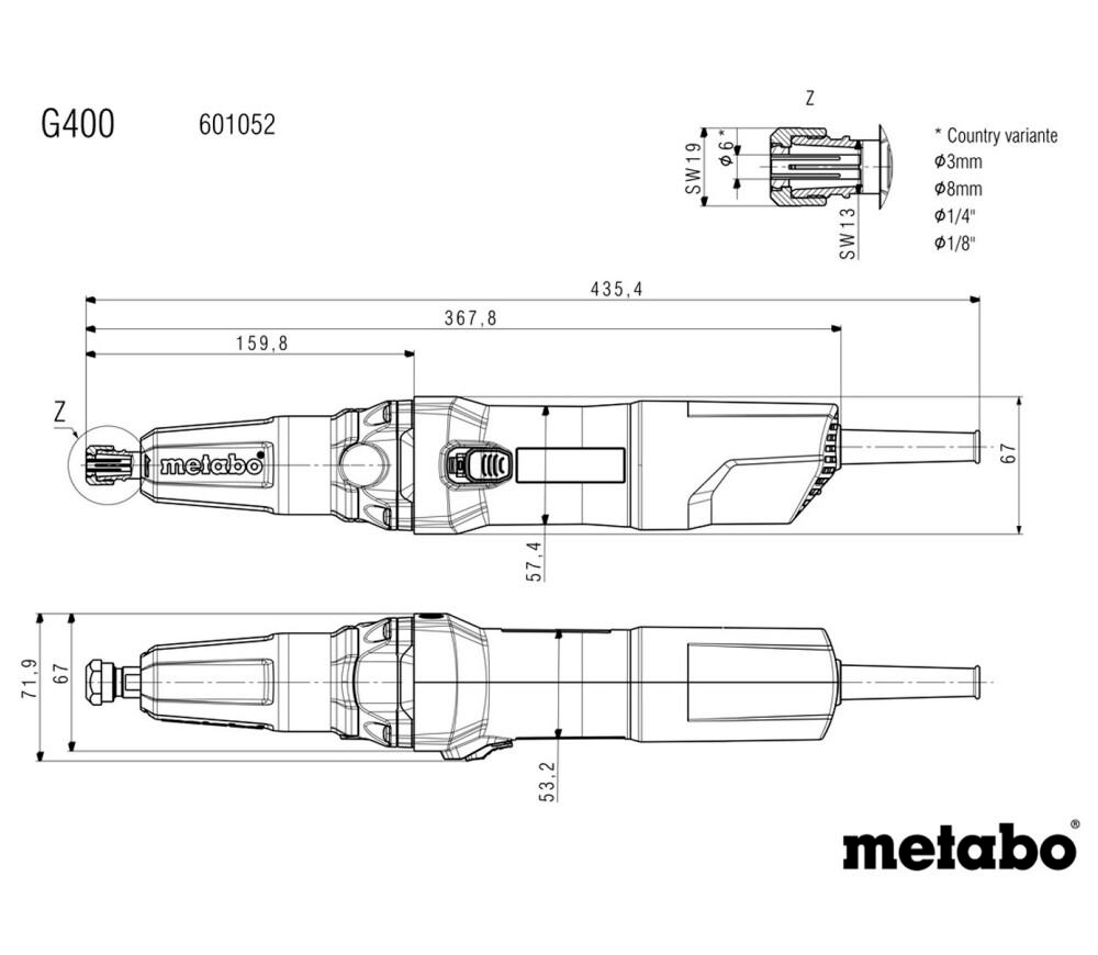 Polizor drept METABO G 400 380w-2