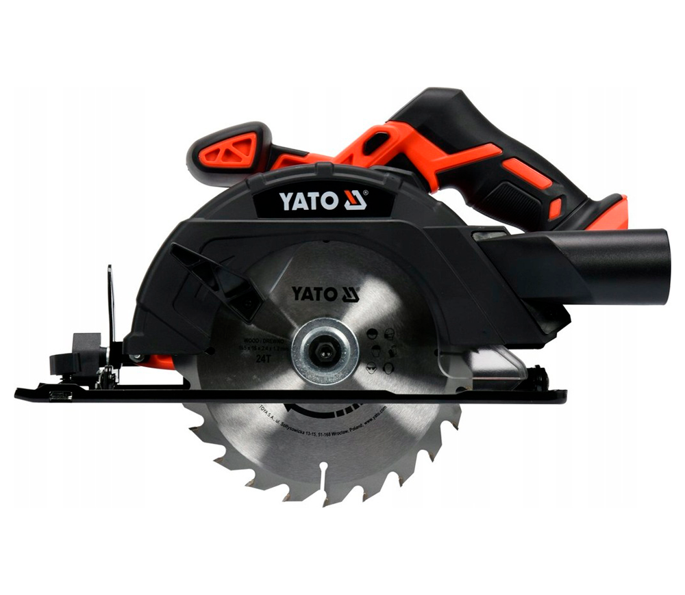 Fierăstrău circular cu acumulator (fără bat) YATO YT82811 165mm 18V-2