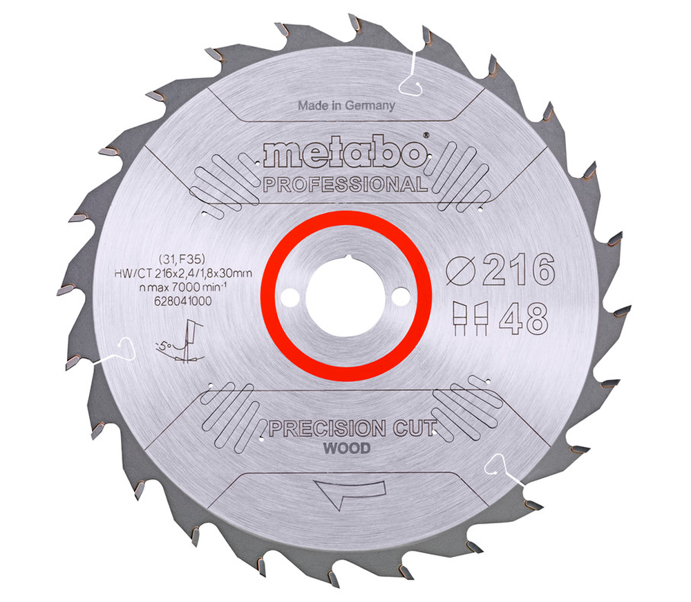 Disc pentru fierastrau electric METABO Precision CUT HW/CT 216x30 Z48 WZ 5 216mm 2.4mm