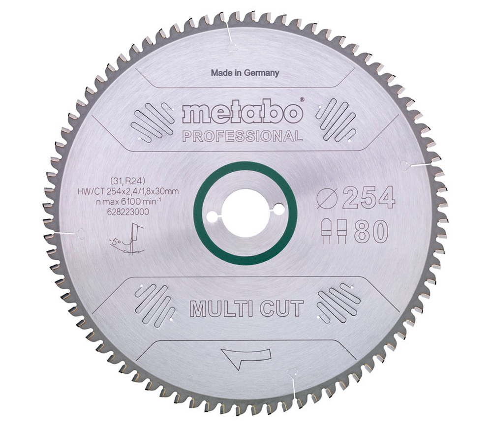 Disc pentru fierastrau electric METABO Multi CUT 254x30 Z80 FZ/TZ 5 254mm 2.4mm
