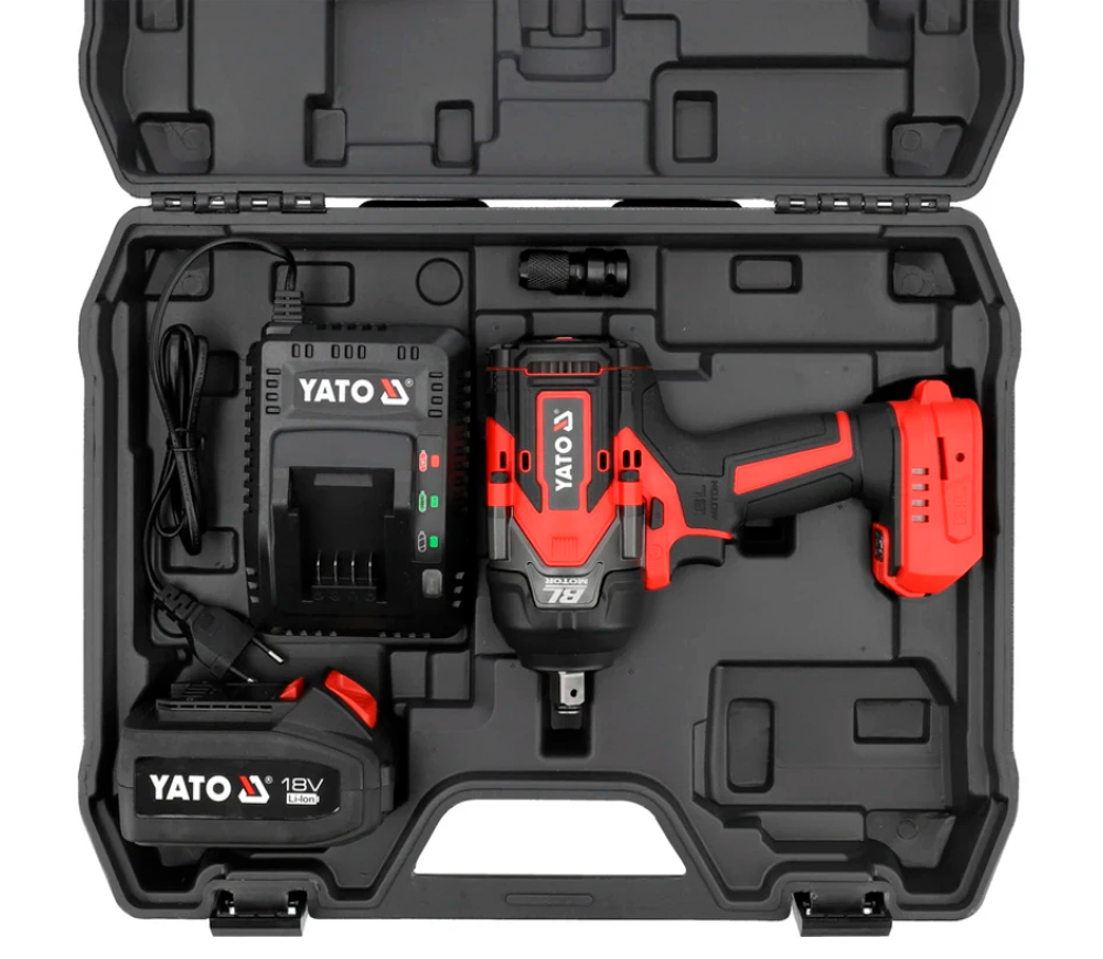 Mașină de înșurubat cu impact cu acumulator 18V 4Ah YATO YT828071  1200Nm-6