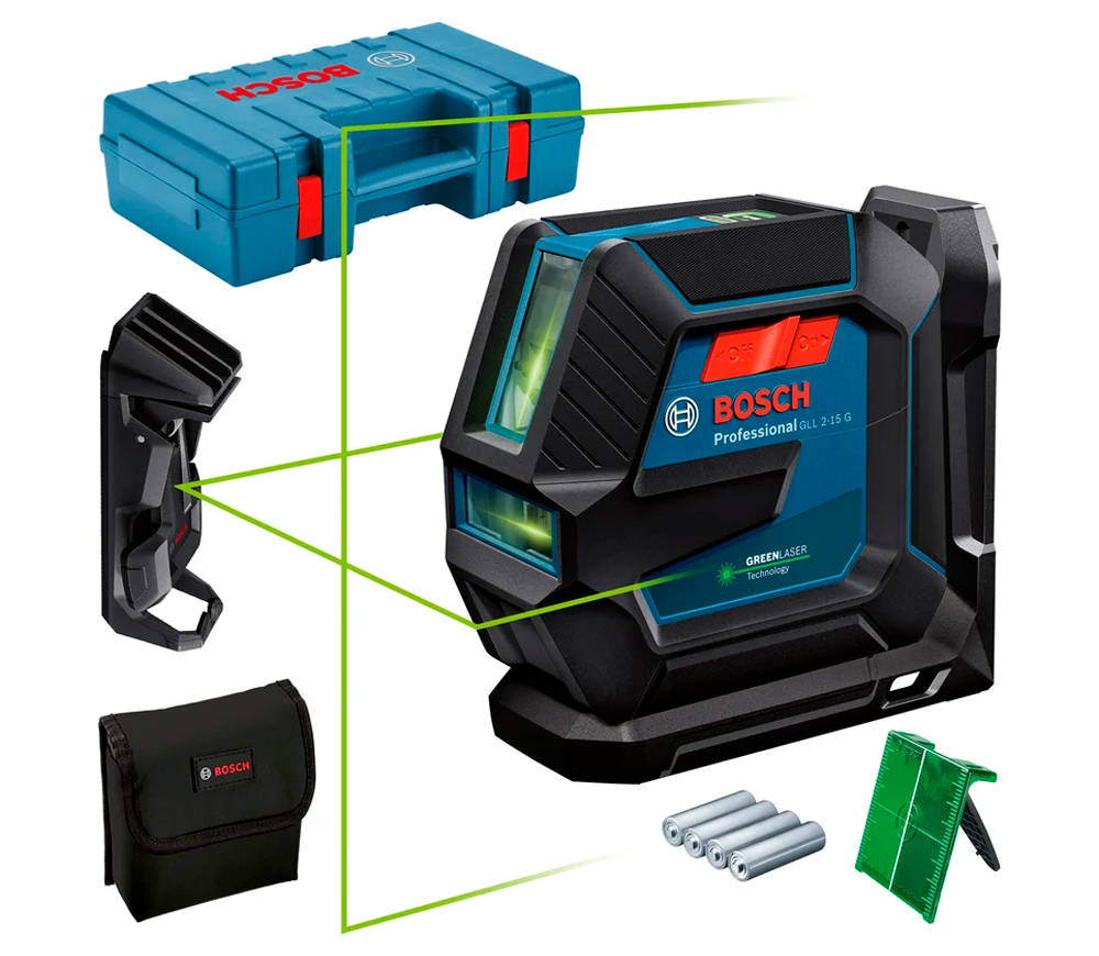 Nivelă cu laser BOSCH GLL 2-15 G 2fascicole 15m