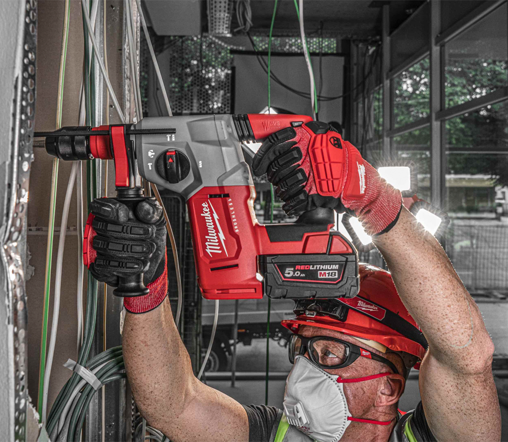 Ciocan rotopercutor cu acumulator MILWAUKEE M18 BLHX100P-502P 2.3J 18V 5Ah-10