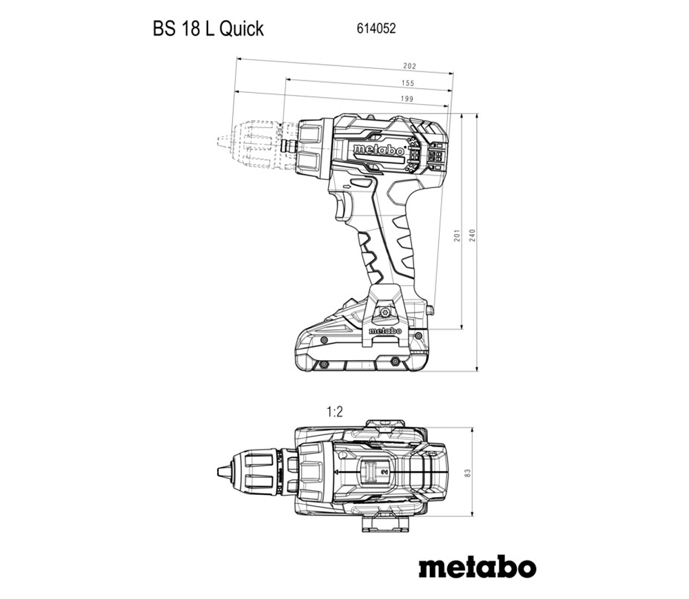 Mașină de înșurubat cu acumulator METABO BS 18 L Quick Set 18V 2Ah-5
