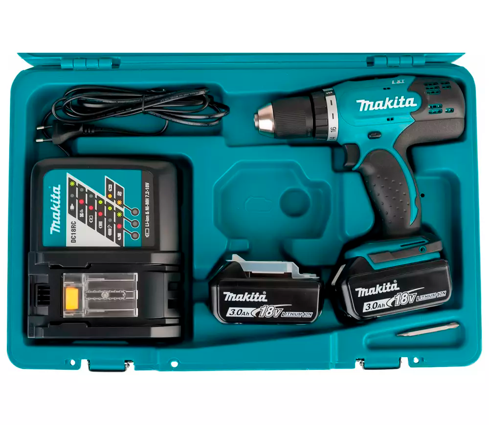Mașină de înșurubat  cu acumulator MAKITA DDF453RFE 18V 3Ah-7
