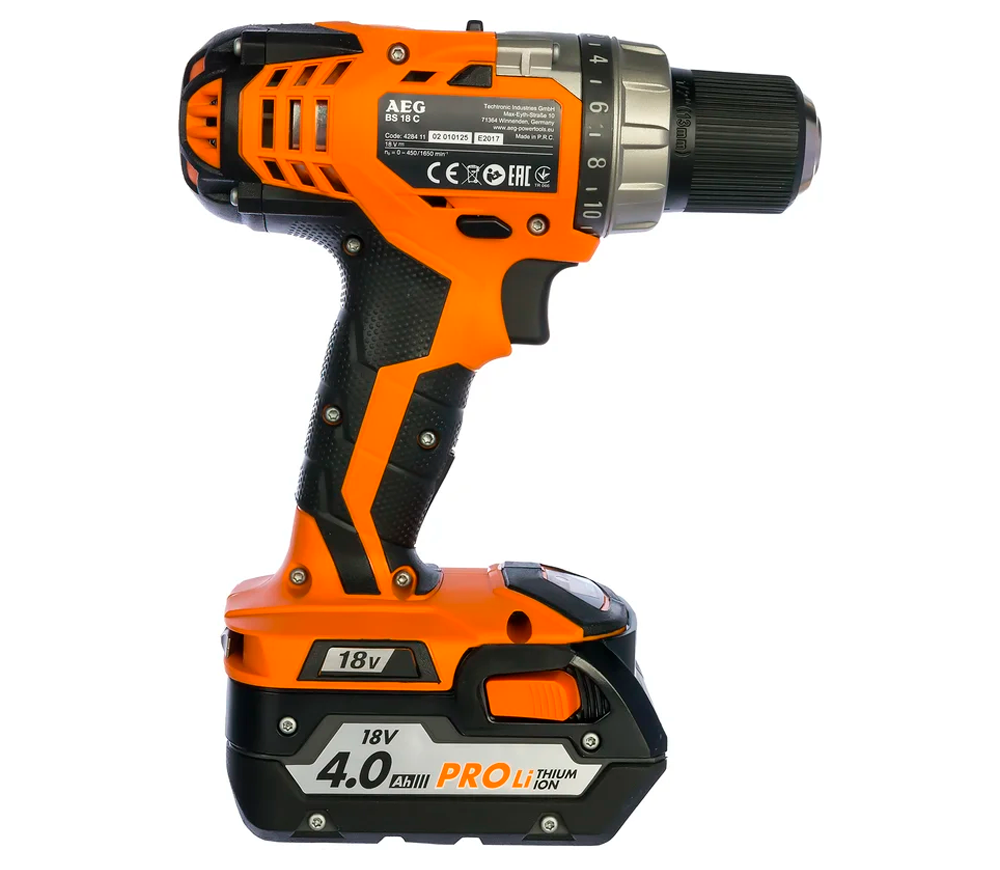 Mașină de înșurubat cu acumulator AEG BS18C Li-402C 18V 4Ah-2
