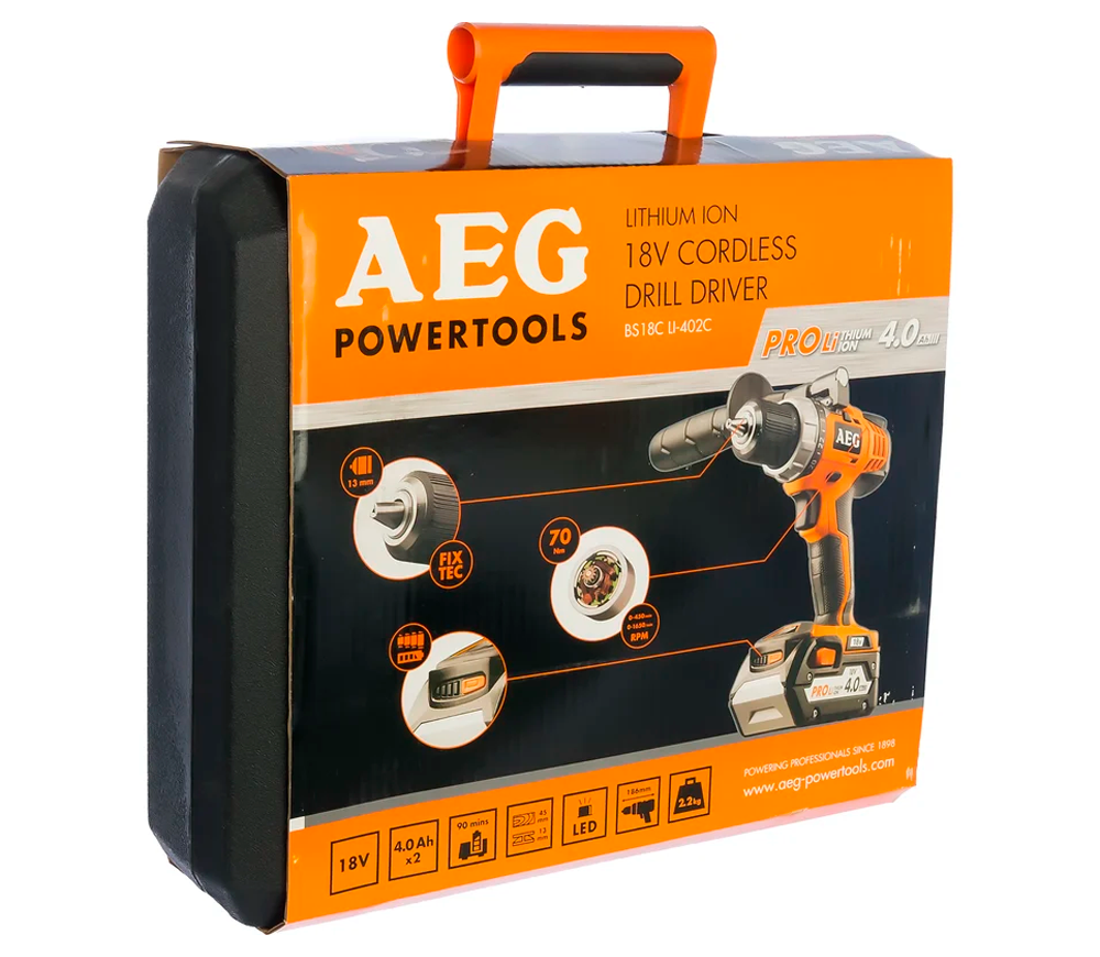 Mașină de înșurubat cu acumulator AEG BS18C Li-402C 18V 4Ah-5