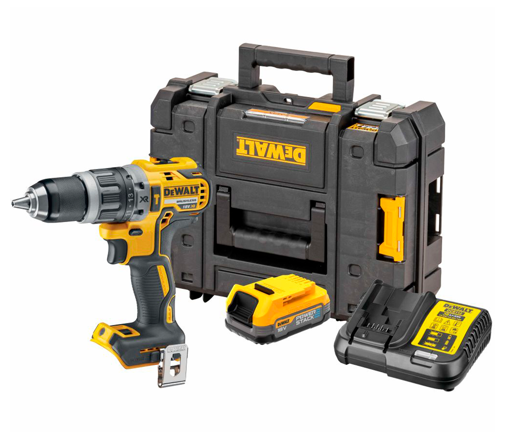 Mașină de înșurubat cu percuție cu acum. DEWALT DCD796E1T-XJ 18V 1.7Ah