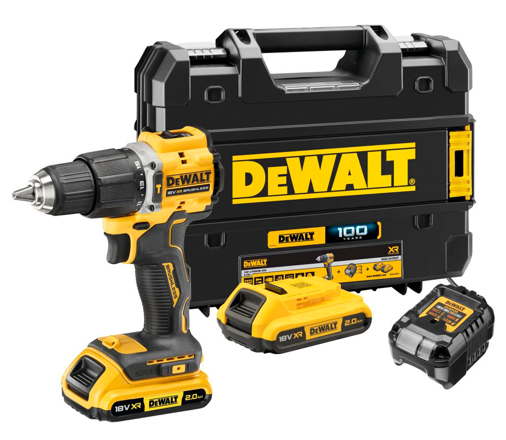 Mașină de înșurubat cu percuție cu acum. DEWALT DCD100YD2T-QW 18V 2Ah