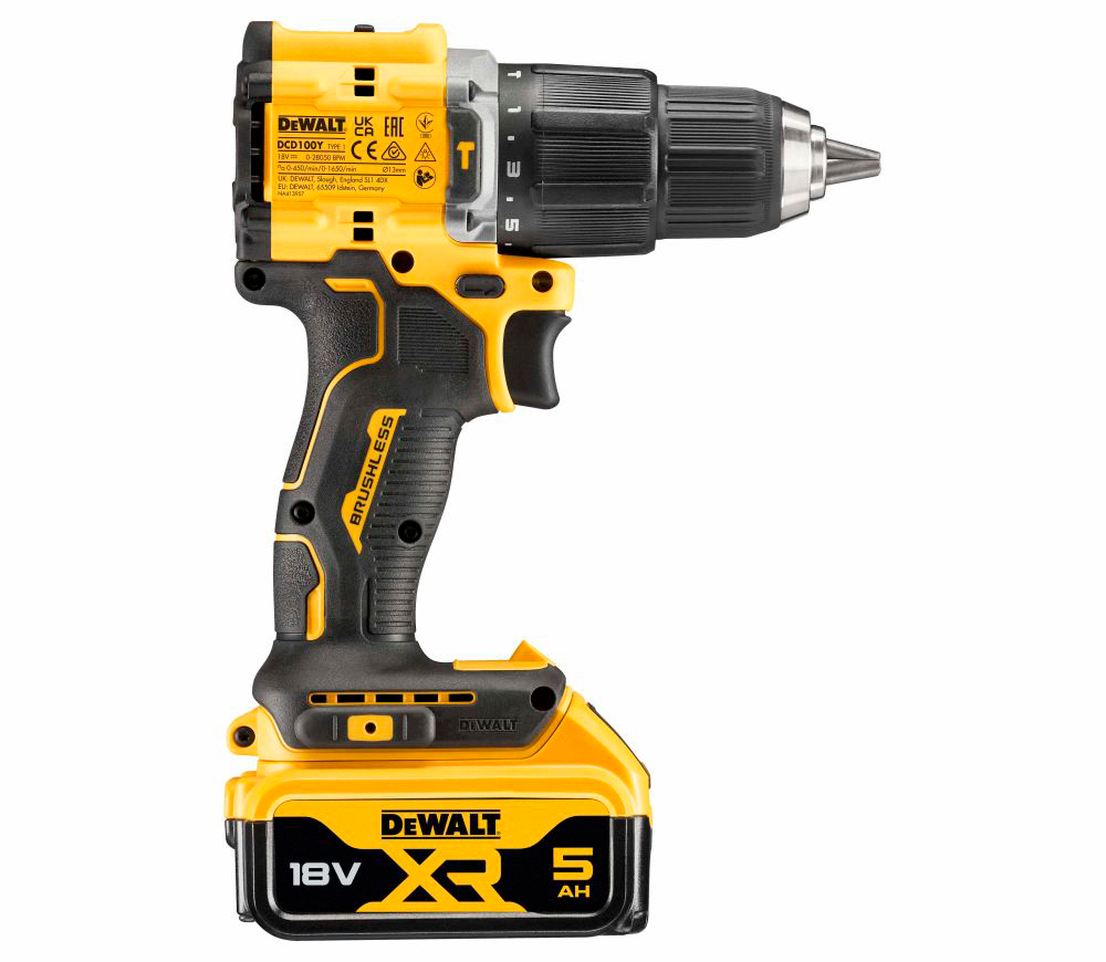 Шуруповёрт аккумуляторный ударный DEWALT DCD100YP2T-QW 18В 5Ач-2