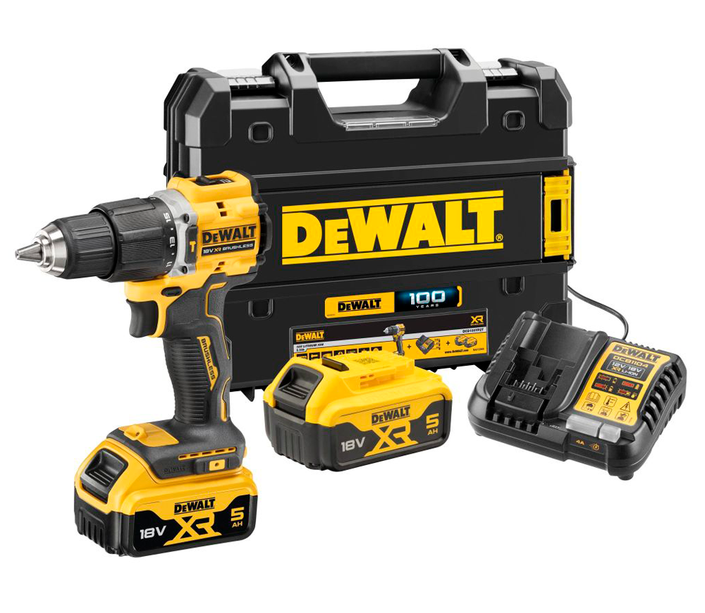 Mașină de înșurubat cu percuție cu acum. DEWALT DCD100YP2T-QW 18V 5Ah