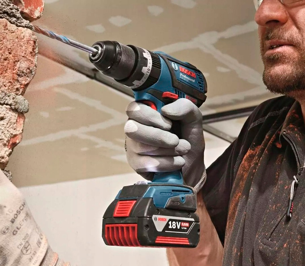 Шуруповёрт аккумуляторный ударный BOSCH GSB 18V-EC 18В 5Ач-3