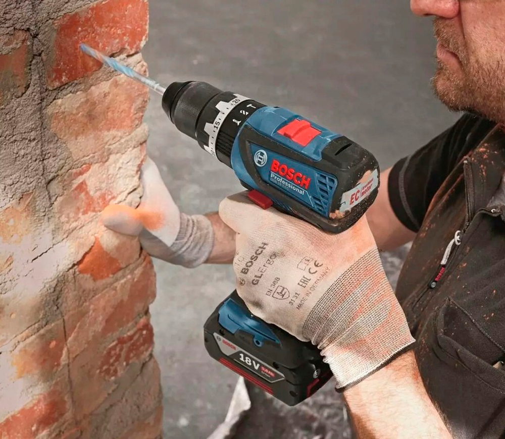 Шуруповёрт аккумуляторный ударный BOSCH GSB 18V-EC 18В 5Ач-4