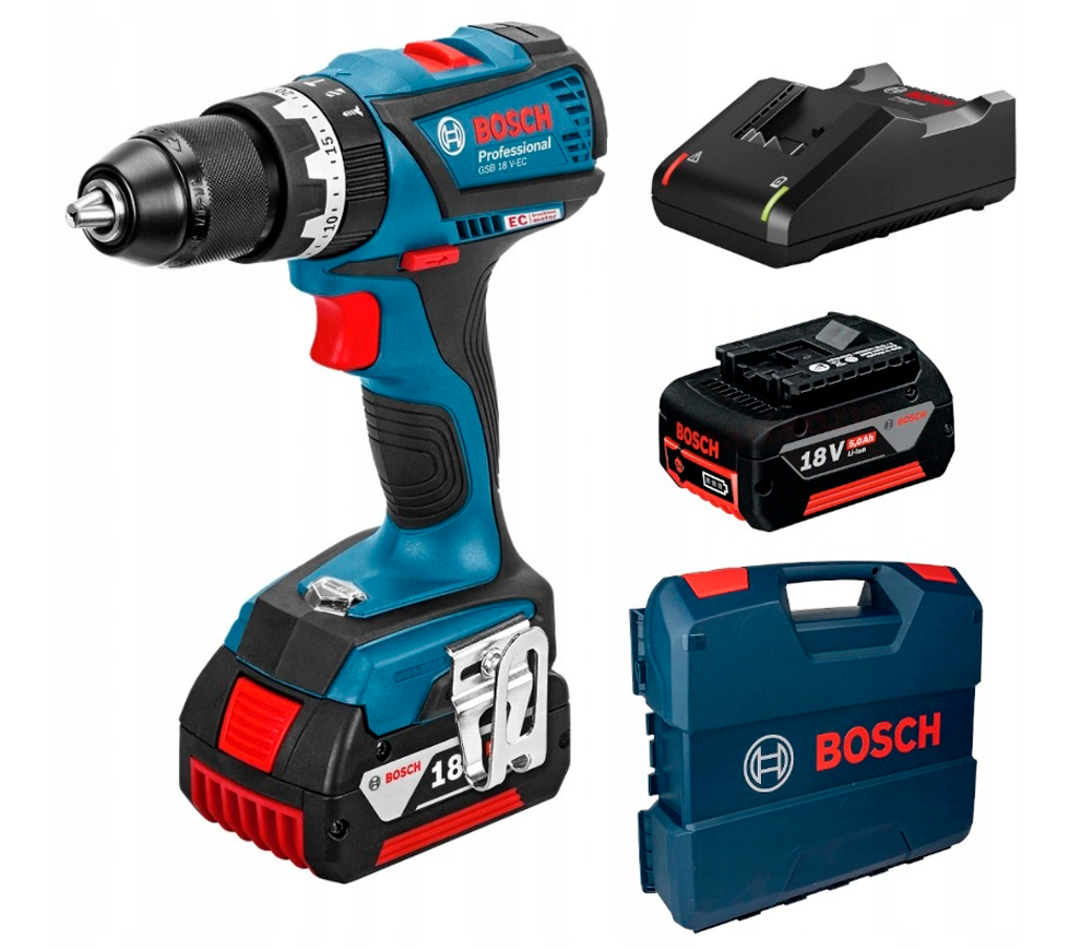 Mașină de înșurubat cu percuție cu acum. BOSCH GSB 18V-EC 18V 5Ah