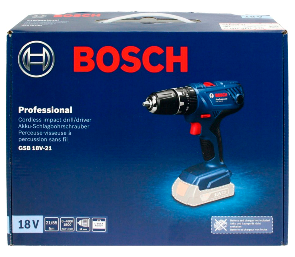 Mașină de înșurubat cu percuție cu acum. (fără bat) BOSCH GSB 18V-21 18V-6