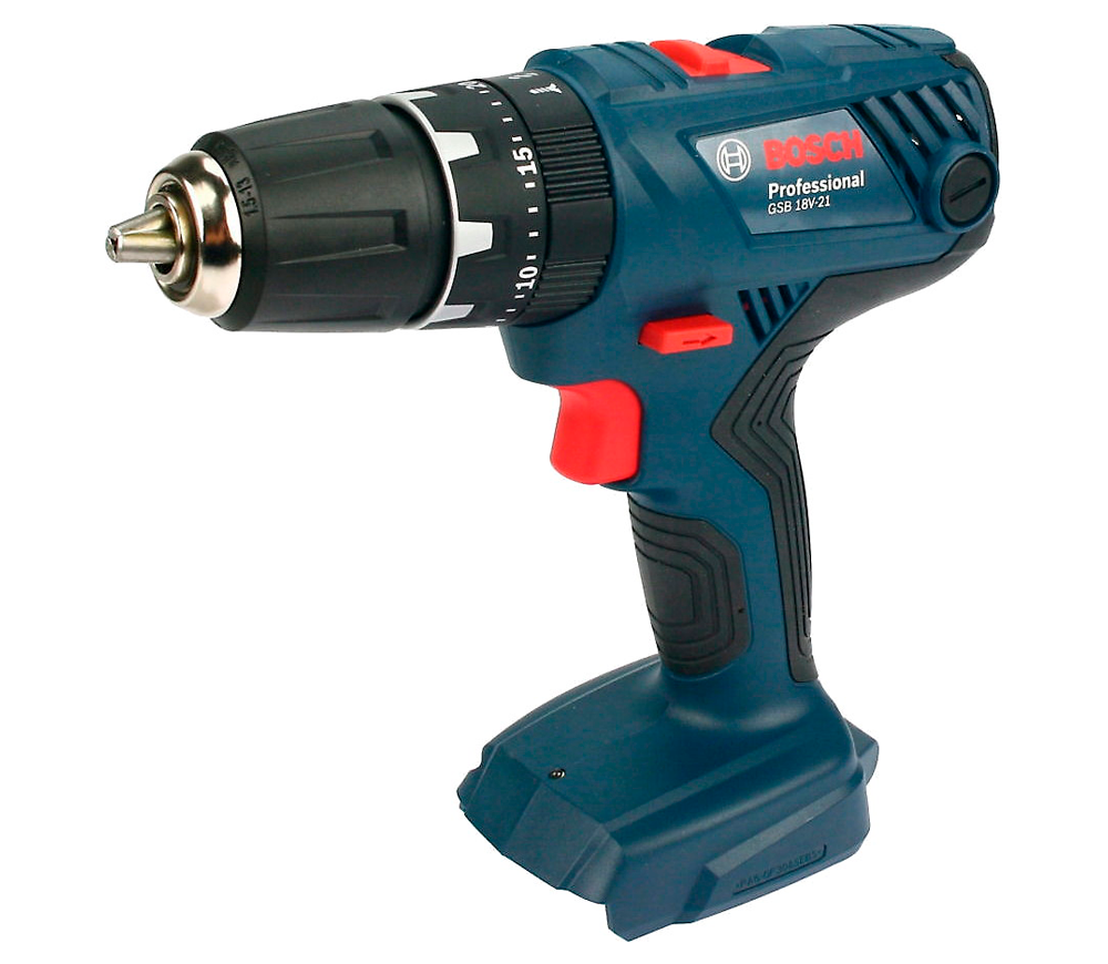 Шуруповёрт аккумуляторный ударный (без АКБ) BOSCH GSB 18V-21 18В
