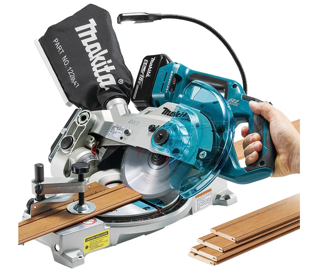 Fierăstrău  circular staționar cu acumulator (fără bat) 18V MAKITA DLS600Z  165mm-6