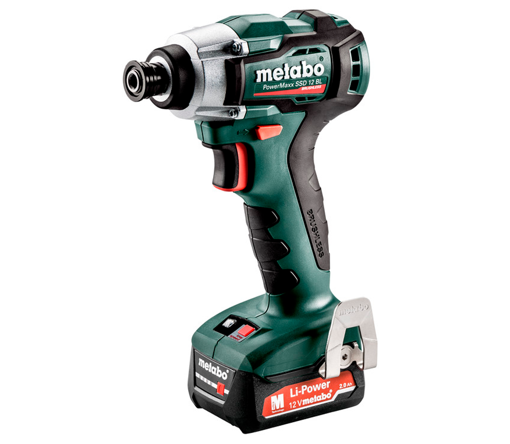 Винтовёрт аккумуляторный ударный METABO PowerMaxx SSD 12 BL 12В 2Ач