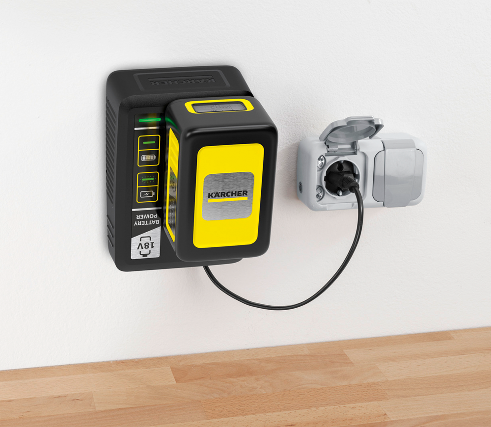 Набор зарядное устройство + аккумулятор KARCHER 2.445-063.0 55вт 18В 2.5A 5Ач-3