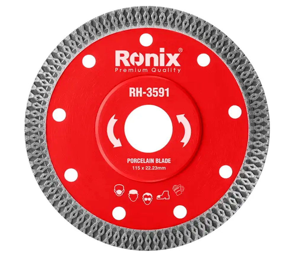 Disc de tăiat cu diamant RONIX RH-3591 115mm Turbo Cermică/Marmura/Granit
