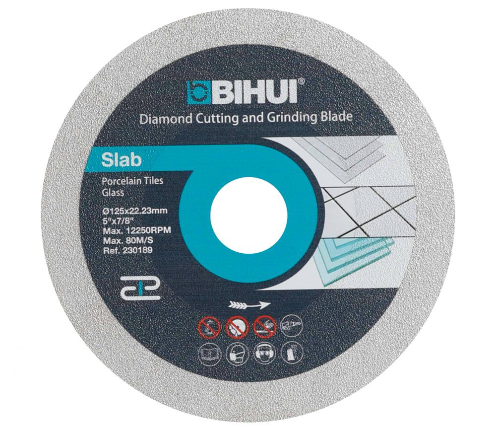 Disc de tăiat cu diamant BIHUI DPG125 125mm Solid Cermică/Marmura/Granit