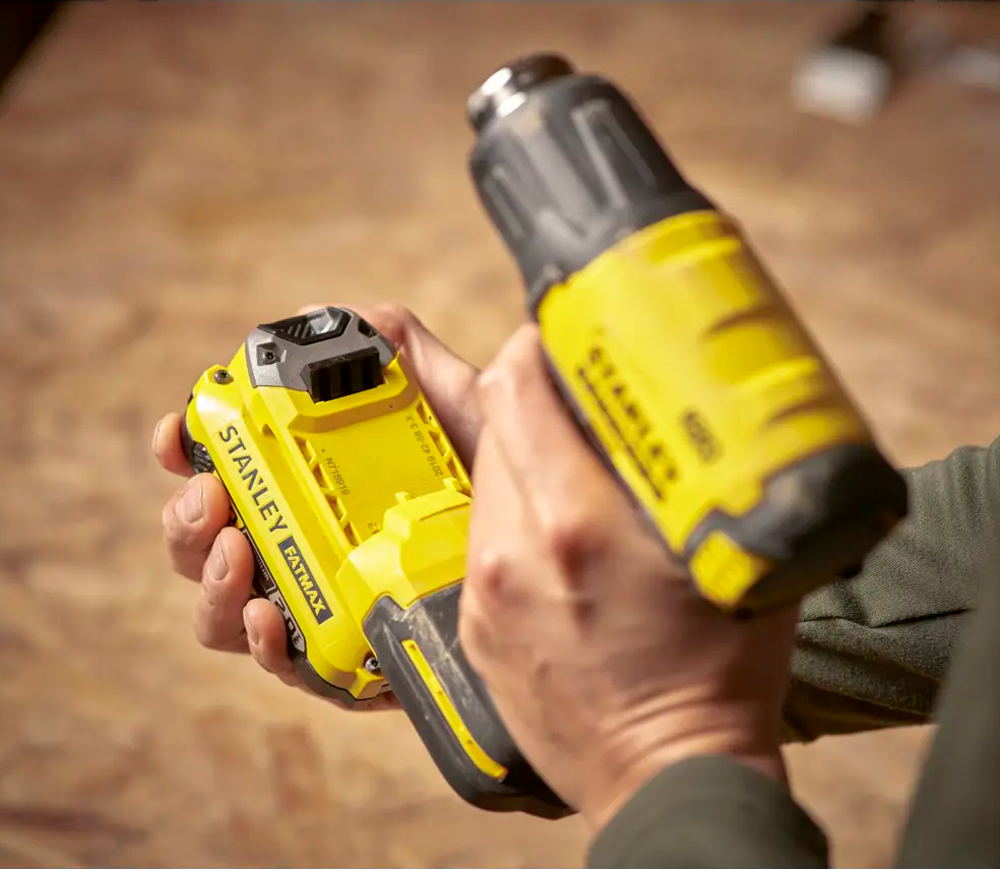 Фен строительный аккум. (без АБК) STANLEY SFMCE530B-XJ  510°C-8