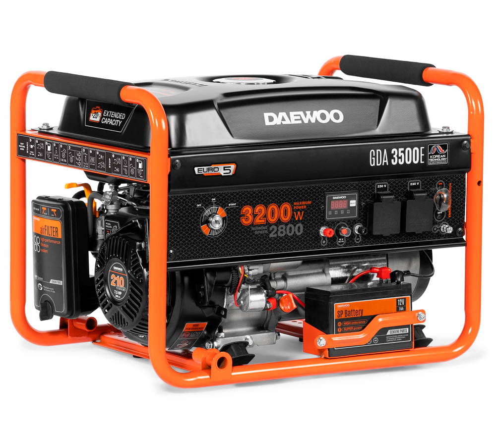 Generator electric DAEWOO GDA 3500E 3.2kw Benzină AVR