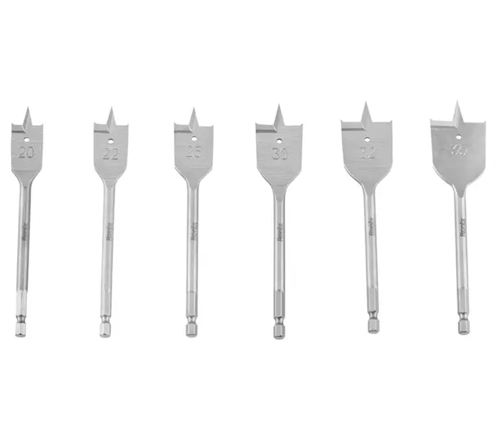 Set de burghie plate RONIX RH-5300 6-35mm Oțel-2