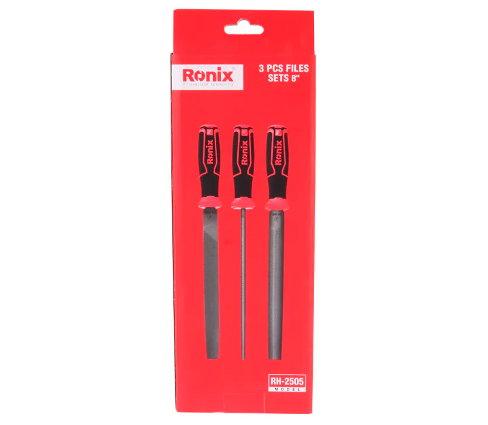 Набор 3 напильников RONIX RH-2505 Плоский/Полукруглый/Круглый-2