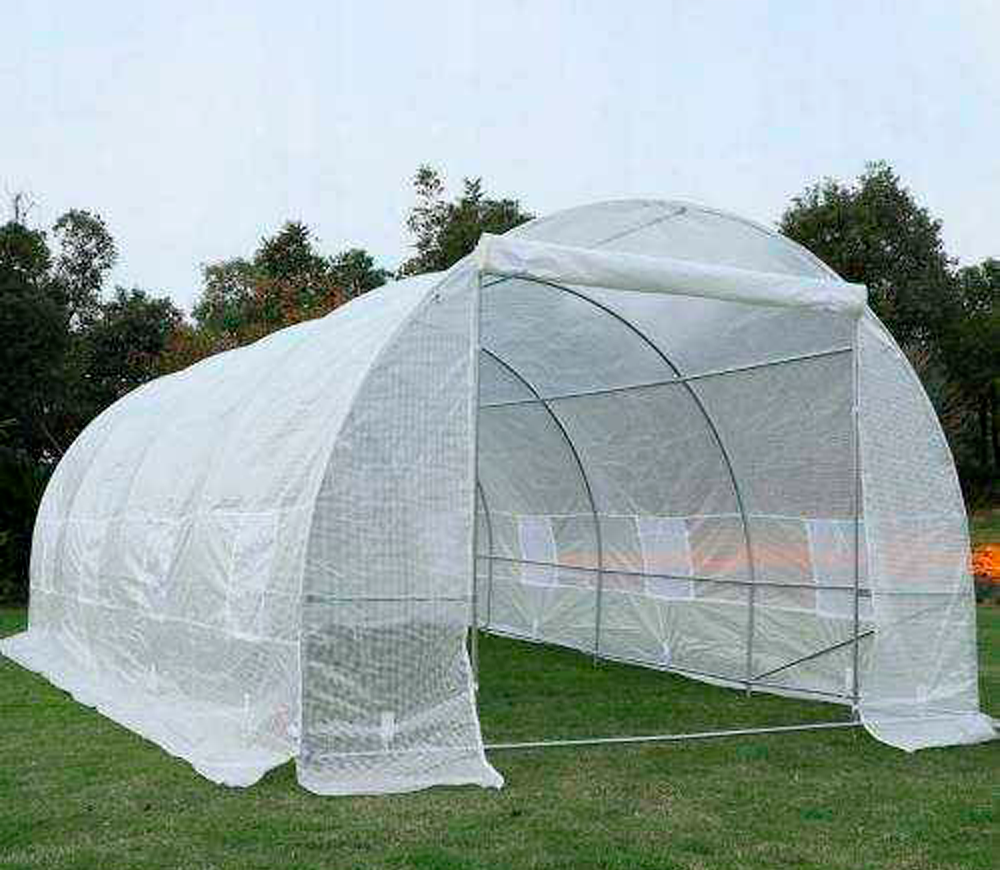 Seră arcuită TEHNO-MS 10x3x2 m 30m² Alb