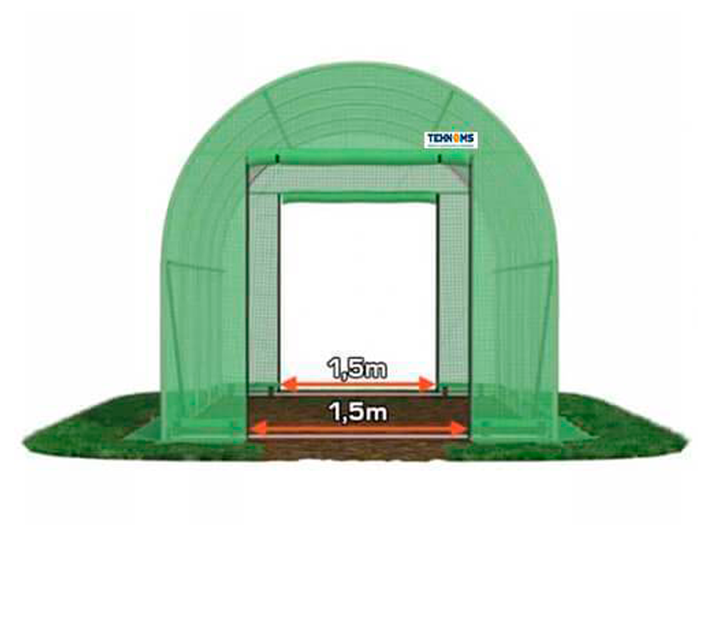 Seră arcuită TEHNO-MS 6x3x2.5 m 18m² Verde-4