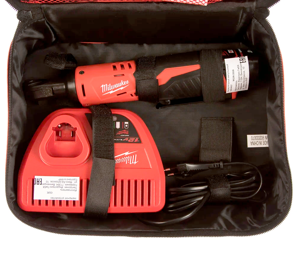 Трещотка аккумуляторная 12В 2Ач MILWAUKEE M12 IR-201B 1/4 40Нм-9
