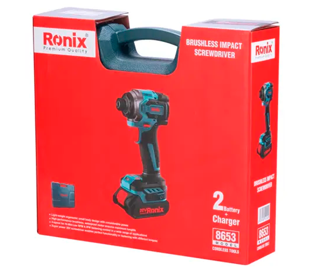 Șurubelnița cu acumulator сu impact RONIX 8653 20V 2Ah-11